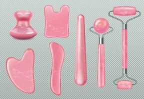 Gua Sha Massage Tools Set vector