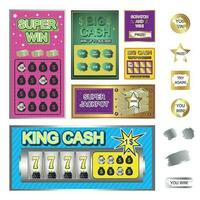 Scratch Card Texture Realistic Set vector