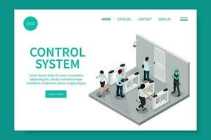 Control System Landing Page vector