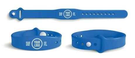 Blue Event Bracelets Set vector