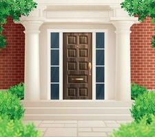 Classic House Front Composition vector
