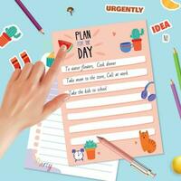 Realistic Planner Background vector