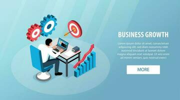 Isometric Business Growth Concept vector