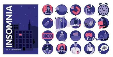 Insomnia Round Compositions Collection vector