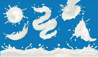 Splashes Realistic Set vector