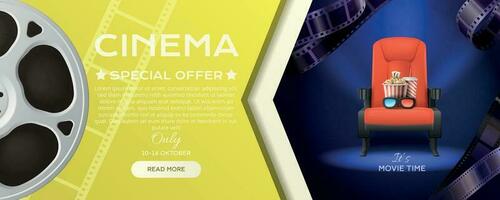 Cinema Realistic Banner vector