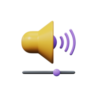 3d sound icon. Concept of sound, listening to music and talking png