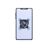 qr code voor betaling. qr code scannen naar smartphone png