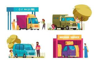 Car Wash Set vector