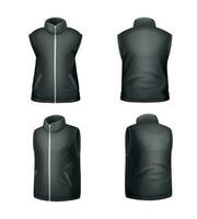 sin mangas chaqueta conjunto vector