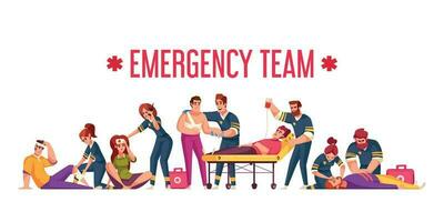 Emergency Aid Cartoon vector