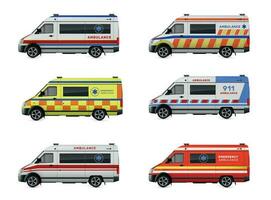 Ambulance Realistic Set vector