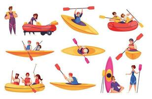 River Rafting Set vector