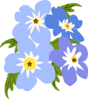blå hortensia blomma png