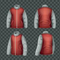 realista chaqueta conjunto vector