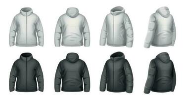 Jacket Realistic Set vector