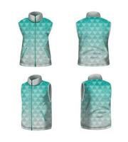 Realistic Sleeveless Jacket Set vector