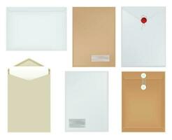 Envelope Mockup Set vector