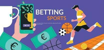 Betting Sports Banner vector