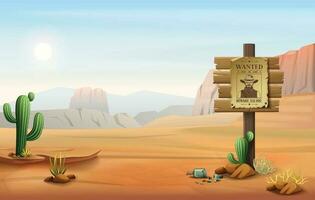 Wanted Wild West Composition vector