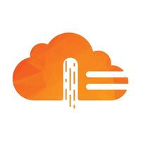 IT  logo with cloud icon vector illustration