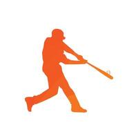 Baseball hitting a ball concept swinging a bat very fast vector illustration