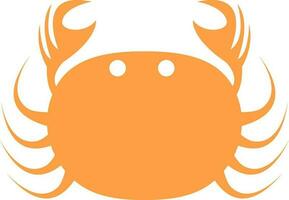 Orange color of scorpion in cancer of zodiac sign. vector