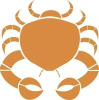 Illuatration of scorpion in cancer of zodiac sign. vector