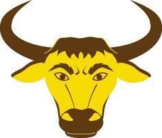 Wild bull icon in chinese zodiac sign. vector