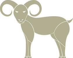 Illustration of aries in zodiac signs. vector