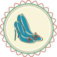 Illustration of woman shoes. vector