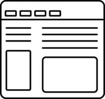 Flat illustration of webpage template layout. vector