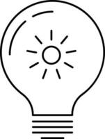 Idea symbol with illustration of Light Bulb. vector