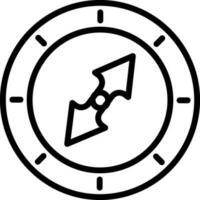 Black line art illustration of a watch. vector