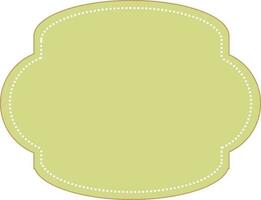 Green sticker or tag on background. vector