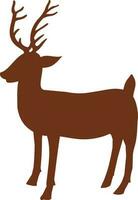 Character of a faceless brown reindeer. vector