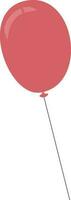 Red shiny balloon with thread. vector