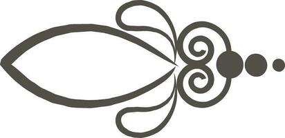 Floral design with dots made by gray color. vector
