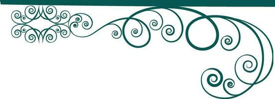 Green floral design decorated background. vector