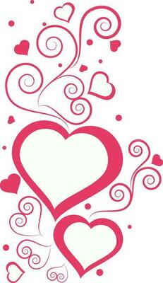 Valentine's day greeting card template.