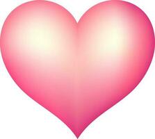 lustroso rosado corazón en blanco antecedentes. vector