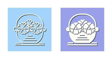 Flower Basket Vector Icon