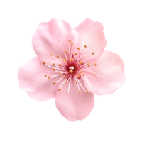 Pink sakura flower isolated on transparent background. AI Generated png