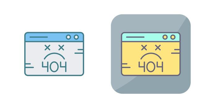 icono de vector de error 404