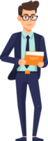 Businessman. flat style cartoon illustration. png