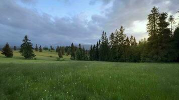 été soir dans le tatra montagnes, Pologne video