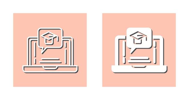 icono de vector de aprendizaje electrónico