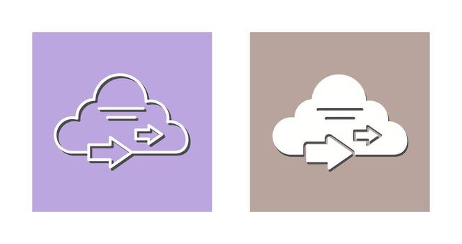 icono de vector de computación en la nube