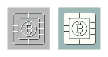 Bitcoin Chip Vector Icon