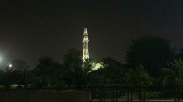 Manar Pakistan showing its beauty at night photo